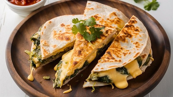 Paneer Spinach Quesadilla